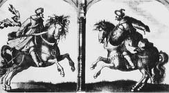Великий князь московский Иван III (слева) в сражении с татарским ханом. Гравюра XVII века так символически изображает конец монголо-татарского ига.