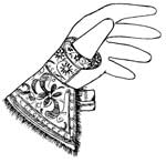 Женская перчатка второй половины XVI века. 